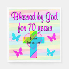 JESUS KÄRLEK ME 70 BIRTHDAY NAPKINS PAPPERSSERVETT