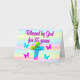 JESUS KÄRLEK ME 85 BIRTHDAY GREETING CARD KORT
