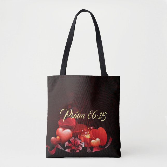 Jesus Kärlek Me All-over-Print Tote Bag, Medium Tygkasse (Framsida)