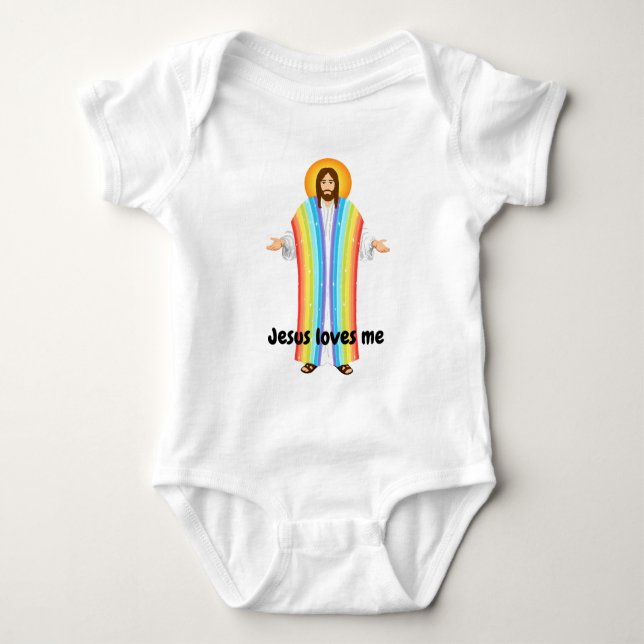 Jesus kärlek me baby bodydress t shirt (Framsida)