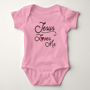 Jesus Kärlek Me Baby Shirt med hjärta Tee Shirt