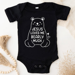 Jesus Kärlek Me Barly Much Baby Christian Bodykost T Shirt