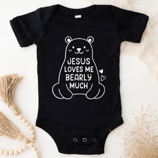 Jesus Kärlek Me Barly Much Baby Christian Bodykost T Shirt