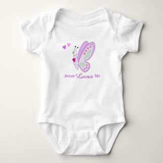 Jesus Kärlek Me Butterfly Flicka Bodydräkt T Shirt