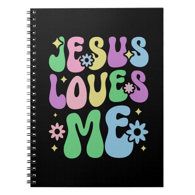 Jesus Kärlek Me Christian Colouful Anteckningsbok (Framsidan)