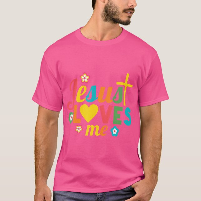 Jesus Kärlek Me Christian Kor Påsk T Shirt (Framsida)