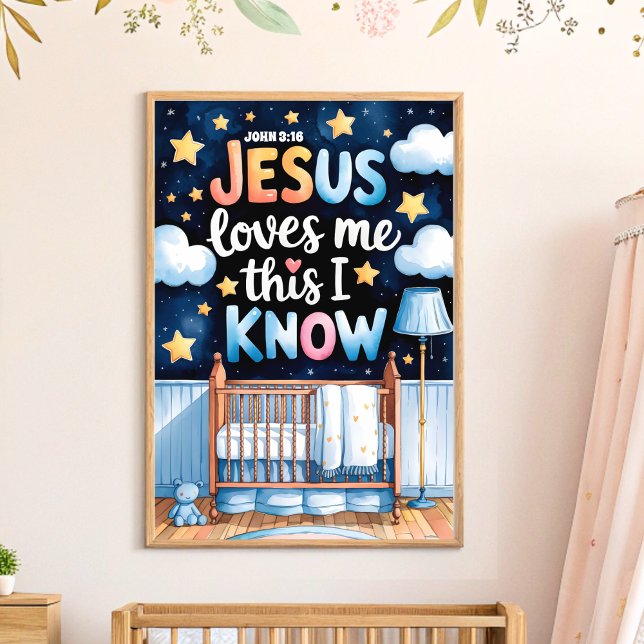 Jesus Kärlek Me Christian Nursery Kids Wall Art Poster (Skapare uppladdad)