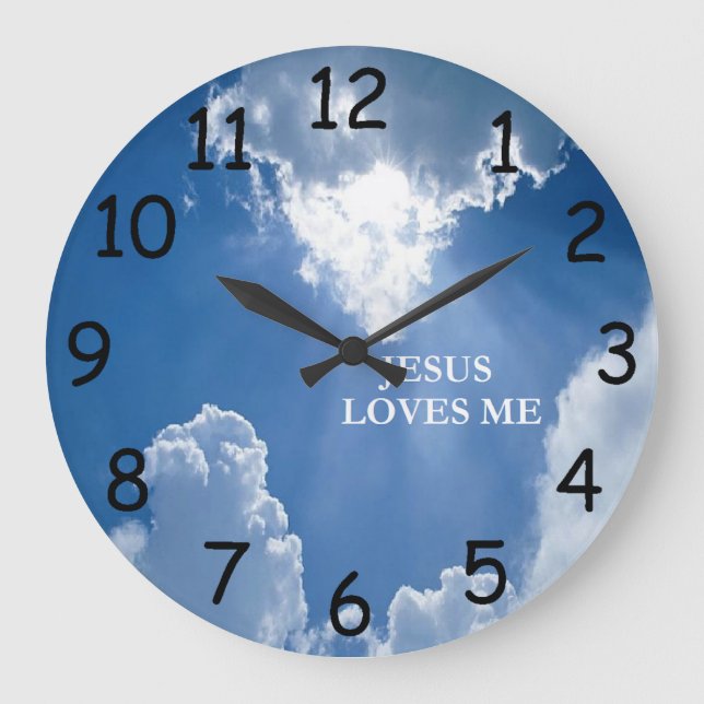 Jesus Kärlek Me Clock Stor Klocka (Framsida)