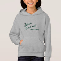 Jesus Kärlek Me Girl's Hoodie - Grönt Text