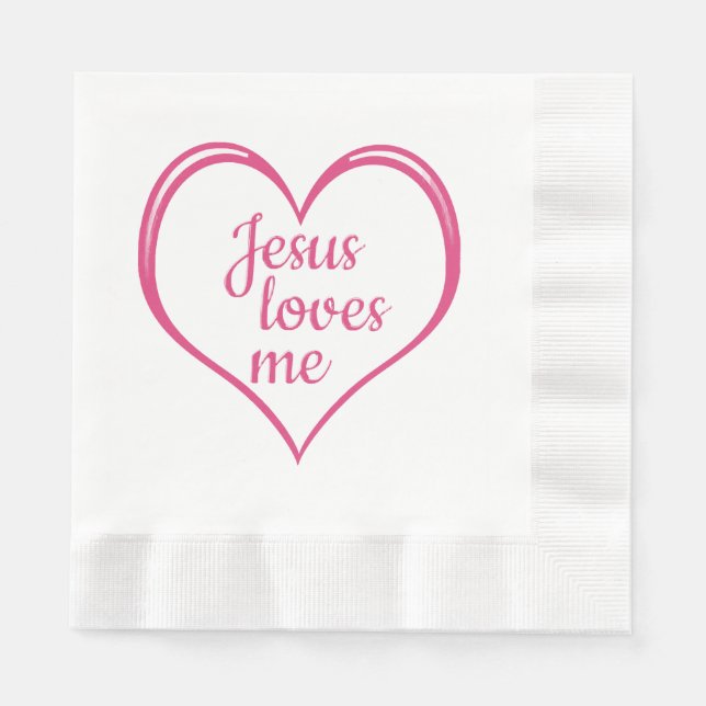 JESUS KÄRLEK ME in Heart Pappersservett (Framsidan)