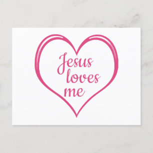 JESUS KÄRLEK ME in Heart Vykort