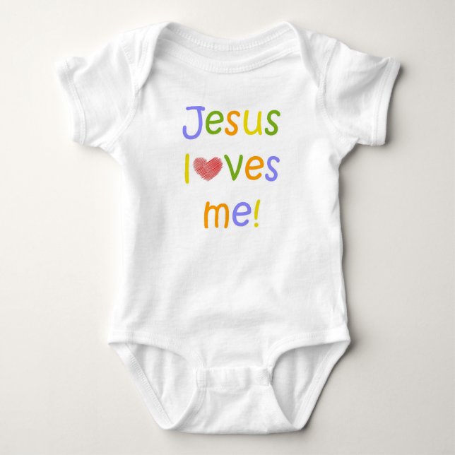 Jesus Kärlek Me Infant Creeper Tröja (Framsida)