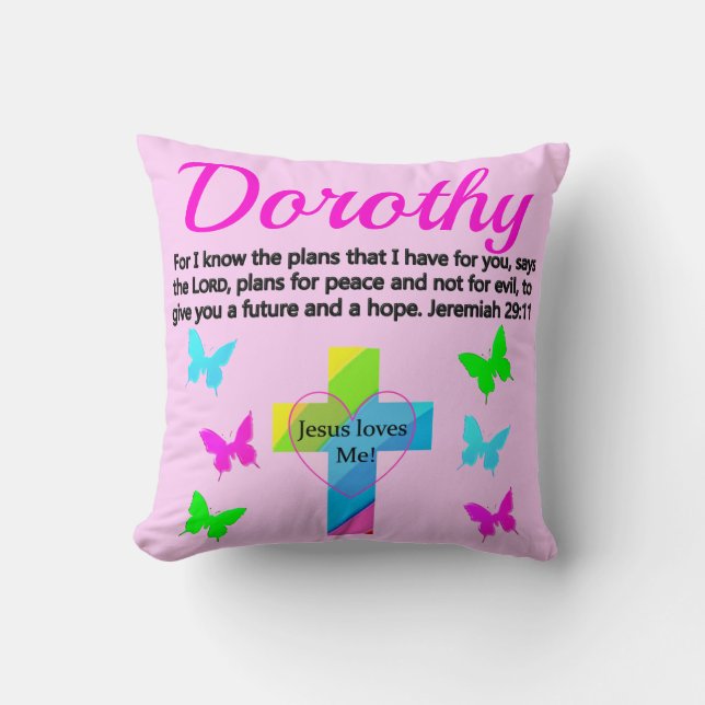 JESUS KÄRLEK ME JEREMIAH 29:11 PERSONLIG KUDDE (Framsida)