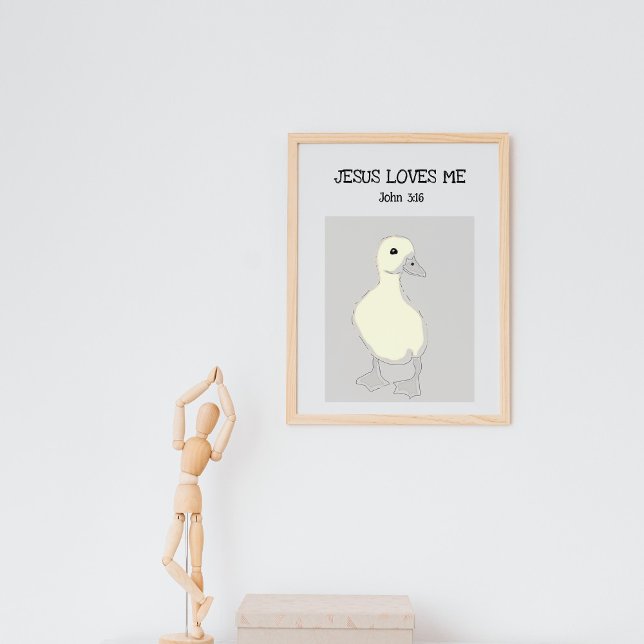 Jesus Kärlek Me John 3:16 Baby Anka Poster (Skapare uppladdad)