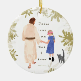 Jesus Kärlek Me jul Ceramic Ornamic Julgransprydnad Keramik