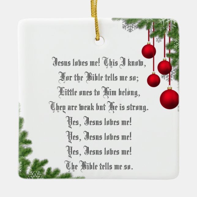 JESUS KÄRLEK ME JULGRANSPRYDNAD KERAMIK (Framsida)