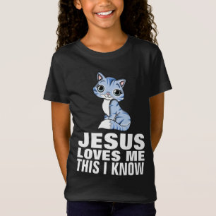 JESUS KÄRLEK ME KITTEN, CHRISTIAN CAT T-SHIRTS