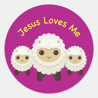 Jesus Kärlek Me Kor shepherd Shecker Runt Klistermärke