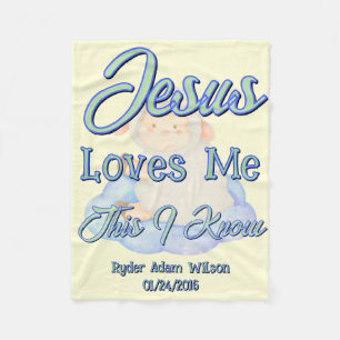 Jesus Kärlek Me Ull Baby Blanket Fleecefilt
