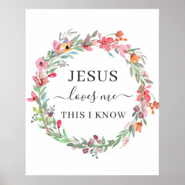 Jesus Kärlek Me Watercolor Wandeans Poster