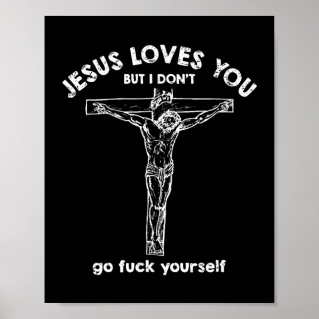 Jesus kärlek, men jag är inte T-ShirtOm du gillar  Poster (Framsidan)