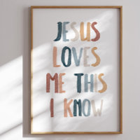 Jesus kärlek mig det här jag vet poster