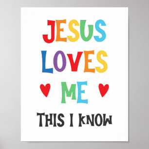 Jesus Kärlek mig detta jag vet att barn Poster. Poster
