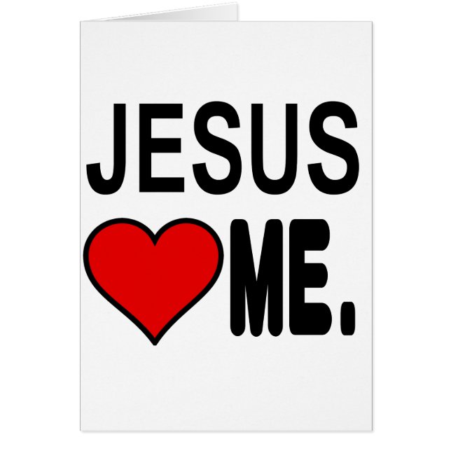 Jesus Kärlek mig Jesus presenter Hälsningskort (Framsidan)