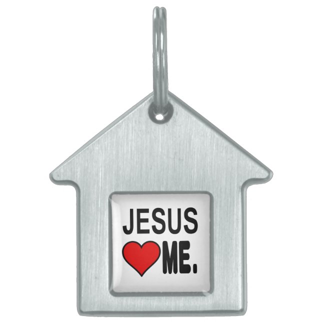 Jesus Kärlek mig Jesus presenter Namnbricka Husdjur (Framsidan)
