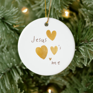Jesus kärlek mig. Julprydnad.. modern Julgransprydnad Keramik
