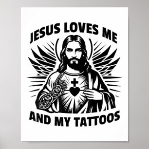 Jesus Kärlek mig och min tattoos... Poster