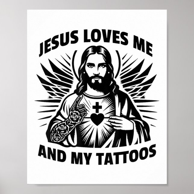 Jesus Kärlek mig och min tattoos... Poster (Framsidan)