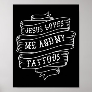 Jesus Kärlek mig och min Tattoos underbara Christi Poster