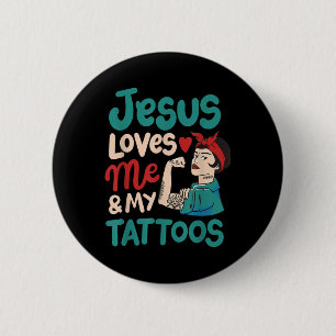 Jesus Kärlek mig och mina tatueringar Knapp