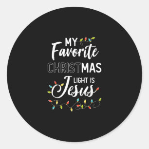 Jesus Kärlek   Mitt favoritjulljus är Jesus Runt Klistermärke