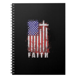 Jesus Kärlek Patriotic Christian Faith Jesus USA Anteckningsbok