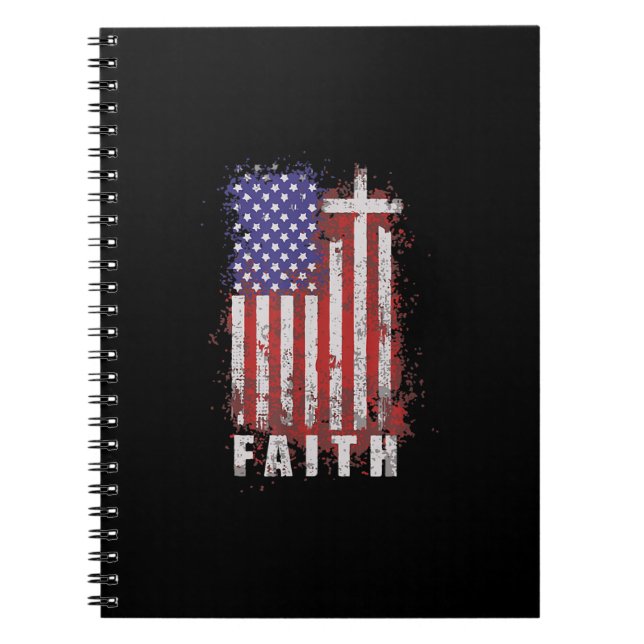 Jesus Kärlek | Patriotic Christian Faith Jesus USA Anteckningsbok (Framsidan)