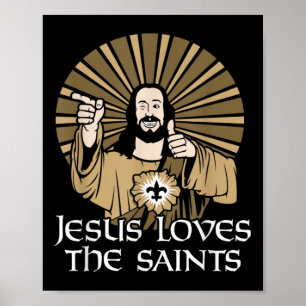 Jesus Kärlek, Saints Funny Christian Faith Bible Poster