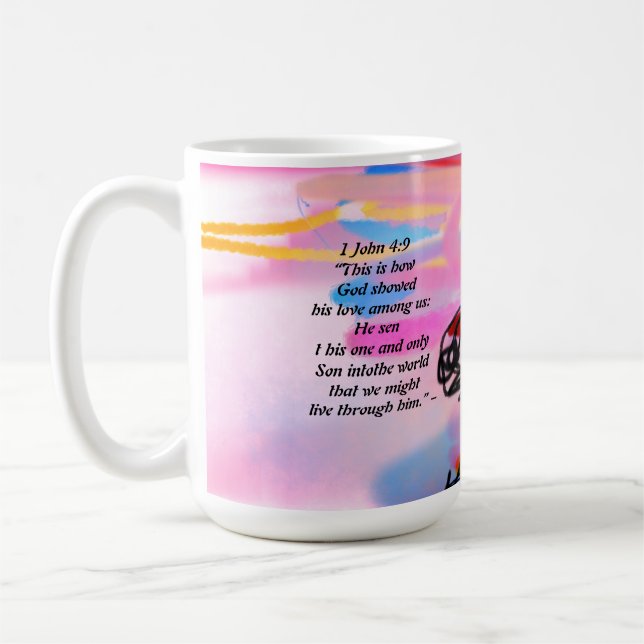 jesus kärlek us show kaffemugg (Vänster)