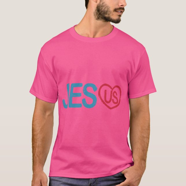 Jesus Kärlek USA Jesus Kärlek dig T Shirt (Framsida)