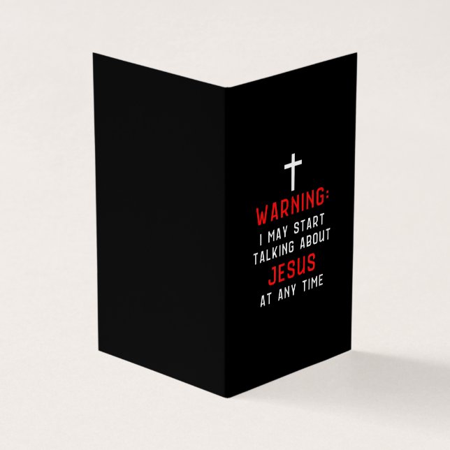 Jesus Kärlek|Varning att jag kan börja prata om Je Visitkort (Utsida)