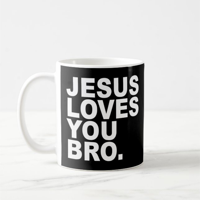 Jesus Kärlek You Bro - Christian Faith Pullover Ho Kaffemugg (Vänster)