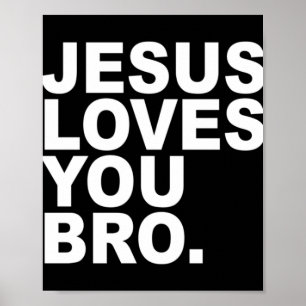 Jesus Kärlek You Bro - Christian Faith Pullover Ho Poster