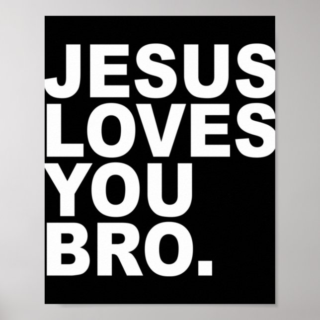 Jesus Kärlek You Bro - Christian Faith Pullover Ho Poster (Framsidan)