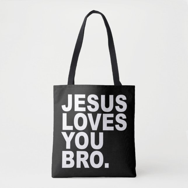 Jesus Kärlek You Bro - Christian Faith Pullover Ho Tygkasse (Framsida)
