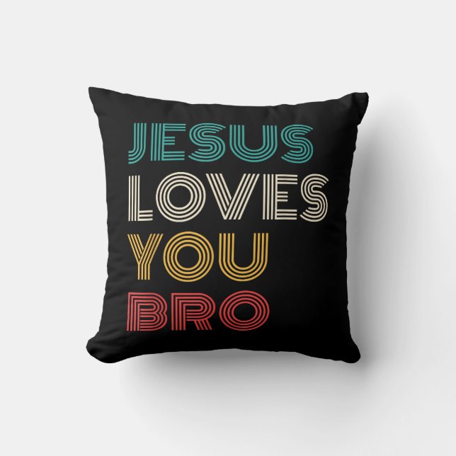 Jesus Kärlek You Bro, den berömda kristna Faith Re Kudde (Framsida)