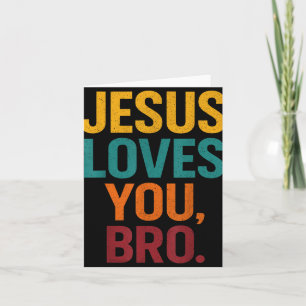 Jesus Kärlek You Bro Funny Christian Youth Boy Kid Kort