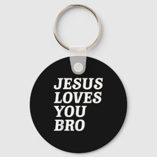 Jesus Kärlek You Bro, Lustigt kristen Faith Retro  Nyckelring