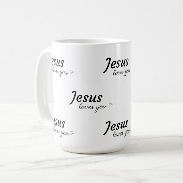 Jesus Kärlek You Coffee Mugg (Framsida vänster)