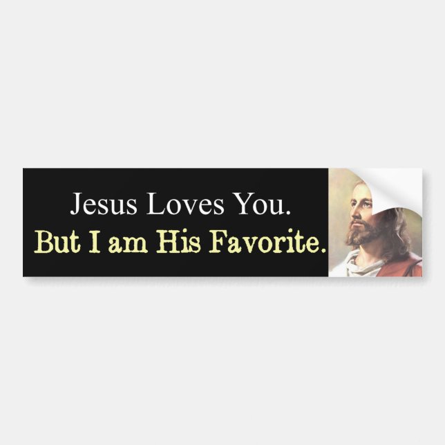 Jesus Kärlek You Funy Bildekal (Framsidan)
